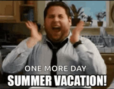 One More Day Summer Vacation Excited Jonah Hill GIF | GIFDB.com