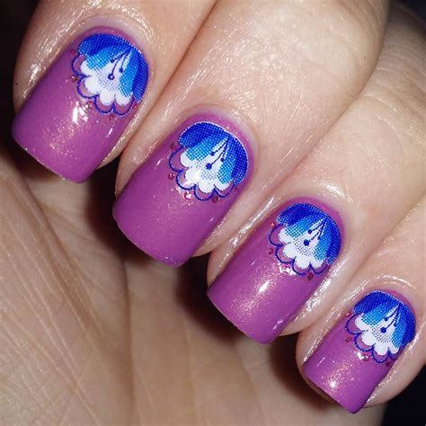 Light blue nail designs with flowers - terespy