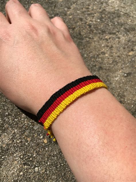 The German Flag Friendship Bracelet | Etsy