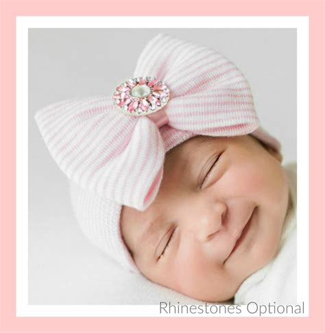 Baby Girl Hospital Outfit, Newborn Girl Hospital Hat With Bow, Coming ...