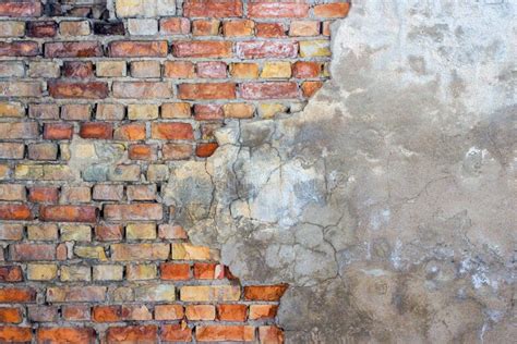 Old Cracked Brick Wall Background Stock Photo - Image of building, architectural: 57563216