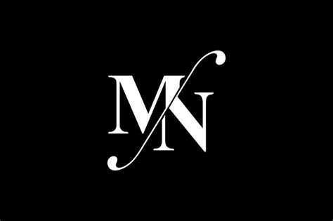 MN Monogram Logo design By Vectorseller | TheHungryJPEG.com