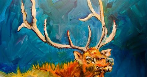 Daily Painters Abstract Gallery: ARTOUTWEST ELK ANIMAL ART OIL PAINTING ORIGINAL BY DIANE WHITEHEAD