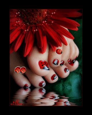 ladybugs | Ladybug nails, Toe nail designs, Beautiful nails