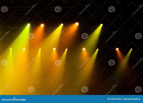 Stage lights on concert. stock image. Image of expectation - 52972369