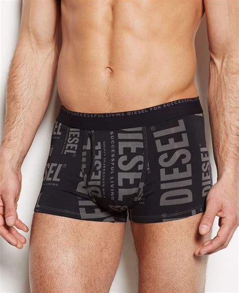 DIESEL Men's Allover Logo Boxer Briefs in Black for Men - Lyst