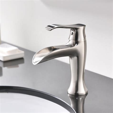 Commercial Modern Stainless Steel Single Handle Brushed Nickel Bathroom ...