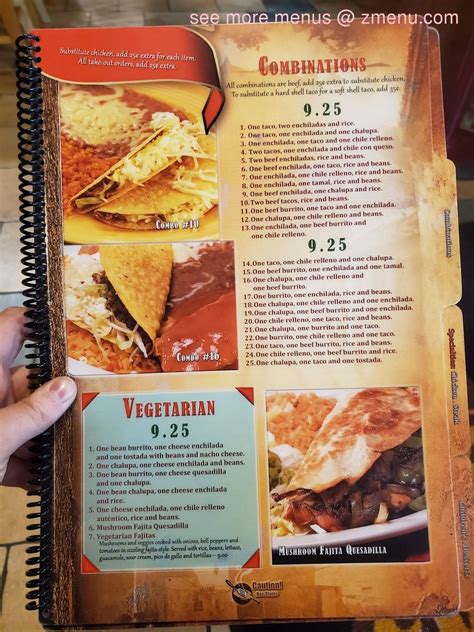 Menu at El Charro Mexican Grill restaurant, Floyd