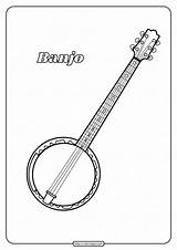 Printable Banjo Coloring Pages sketch template
