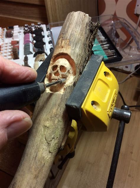 Wood Carving Carving skulls | Dremel wood carving, Dremel carving, Wood ...