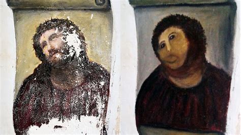 Restoration disfigures painting of Christ | SBS News
