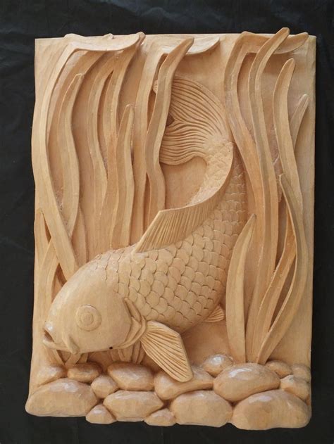 Wood carved fish | Wood carving art, Wood carving patterns, Wood ...