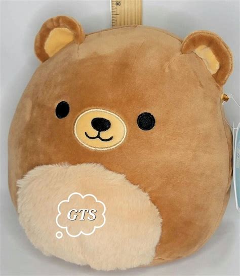 Squishmallow 8" Omar Brown Bear Soft Fuzzy Belly Wilderness Plush - Walmart.com