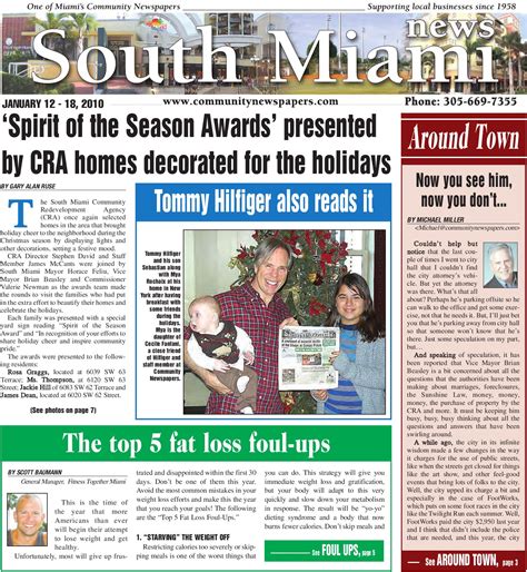 South Miami News, January 12, 2010 Edition - Local, Community News - Miami, Florida by Community ...