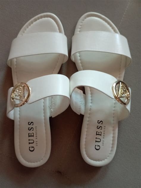 Original Guess Sandals White on Carousell