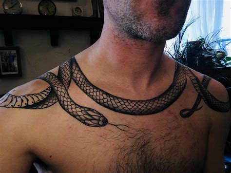 Giant snake tattoo by Leadhead in Toronto ON. | Snake tattoo, Neck tattoo, Tattoos