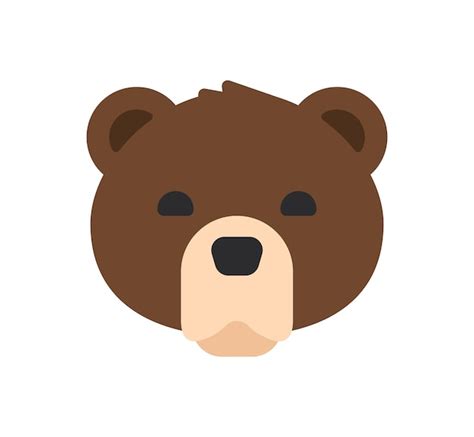 Premium Vector | Bear vector isolated icon bear emoji illustration