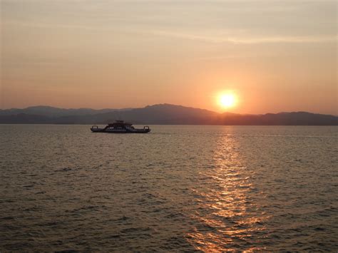 Ferry At Sunset Free Stock Photo - Public Domain Pictures