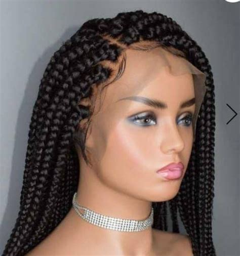 Braided Wig Jumbo Box Braid Braided Wig for Black Women | Etsy