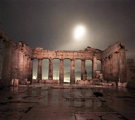 Inside the Parthenon after the rain. Photo taken by Richard Misrach in 1979. Acropolis of Athens ...