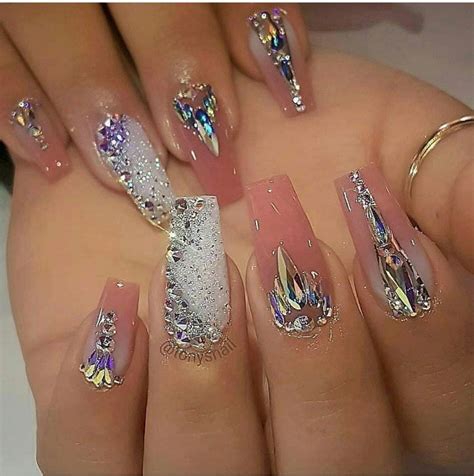 Pin on Nail ideas | Nails design with rhinestones, Rhinestone nails ...