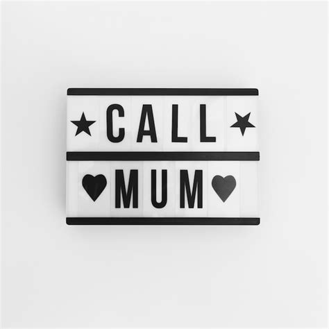 Free Photo | Call mum inscription on white board