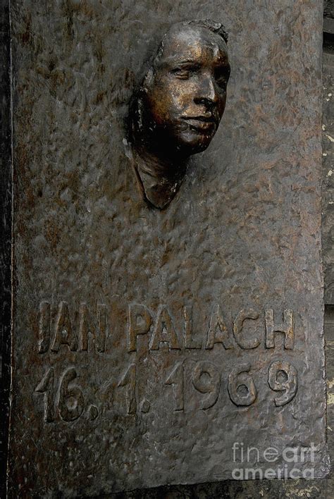 Memorial to Czech 1969 Prague Spring martyr Jan Palach sculpted from death mask taken in secret ...