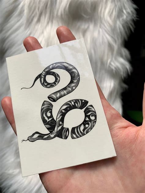 Black and Grey Snake Temporary Tattoo Unique Tattoos - Etsy