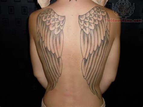 Angel Wings Tattoo Design On Back