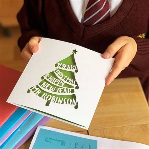 Personalised Teachers Christmas Card | Christmas card for teacher, Teacher christmas, Cricut ...