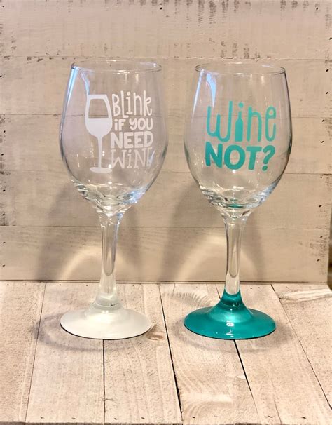 Wine Glasses With Funny Wine Quotes for Wine Lovers 1 - Etsy