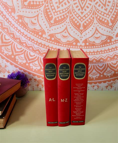 Vintage Readers Digest Great Encyclopaedic Dictionary's 1 2 And 3 Old ...