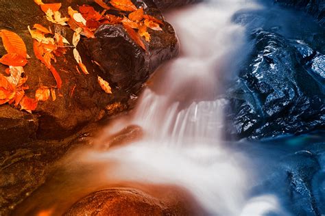 Stream of Fire & Ice | Long exposure autumn stream from the … | Flickr