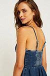 UO Emilia Denim Button-Through Midi Dress | Urban Outfitters UK