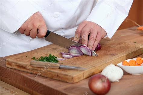 Chef chopping onions Stock Photo by ©photography33 11800471