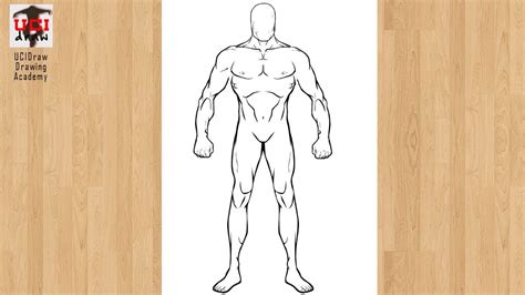 How to Draw a Male Body Sketch | Easy Men Full Body Drawing Step by ...