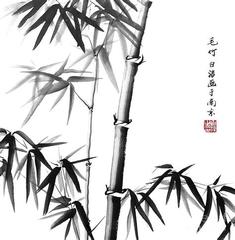 Bamboo - Chinese Style - unframed Painting by Birgit Moldenhauer - Fine ...