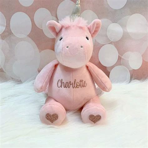 Personalized Pink Unicorn Plush for Baby Girl Unicorn Stuffed | Etsy