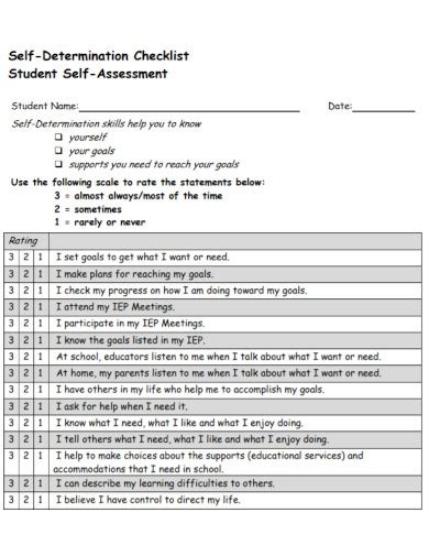 Student Self-Assessment - 10+ Examples, Format, Pdf