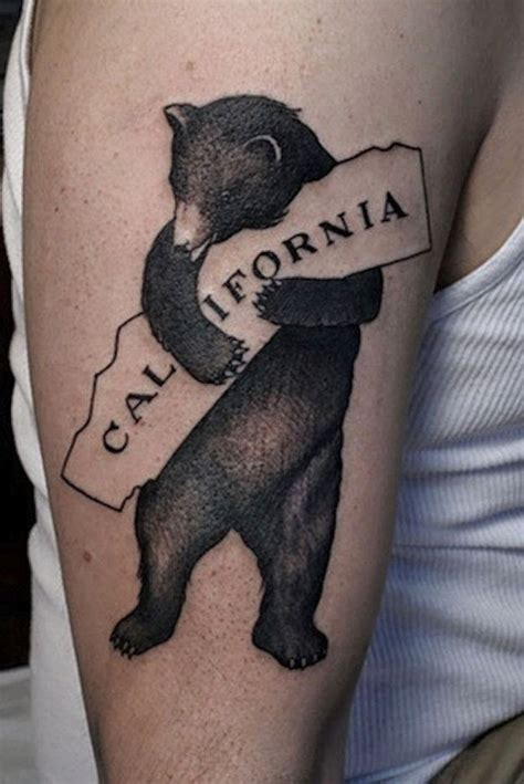 california tattoo designs tumblr | Bear tattoos, State tattoos, California tattoo