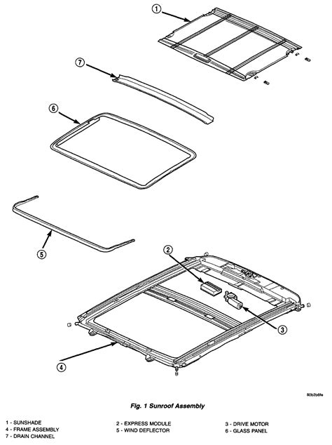 1997 Jeep grand cherokee sunroof parts