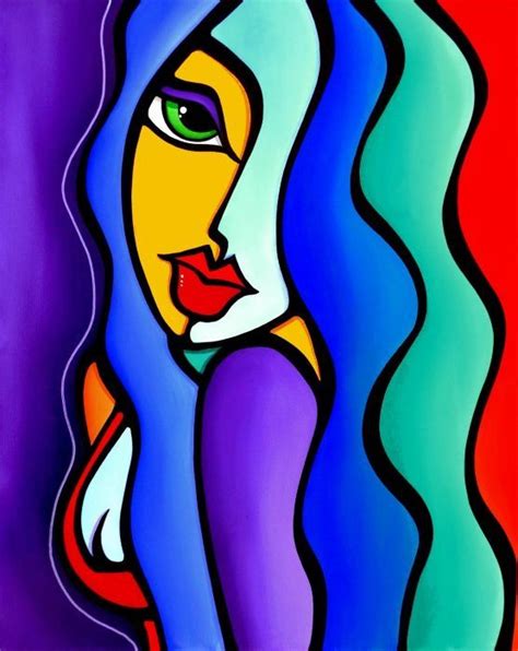 Mrs Brightside - Original Abstract painting Modern pop portrait Art by Fidostudio, Acrylic ...