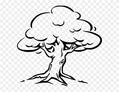 Tree Clip Art - Oak Tree Drawing Easy, HD Png Download - 600x575(#3512647) - PngFind