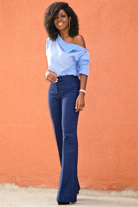 Style Pantry | Deconstructed Shirt + Flared Trousers | Chic outfits ...