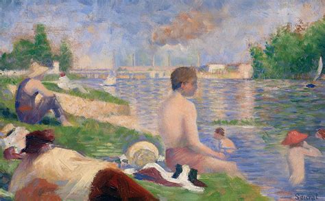 Final Study for Bathers at Asnieres Painting by Georges Seurat - Fine Art America