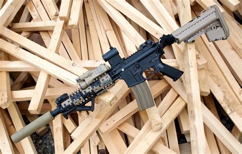 Wallpaper wood, accessories, assault rifle images for desktop, section оружие - download