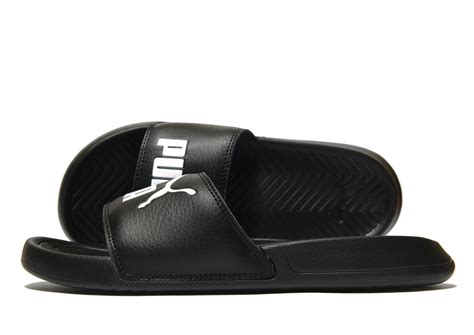 PUMA Synthetic Popcat Slides in Black/White (Black) for Men - Lyst