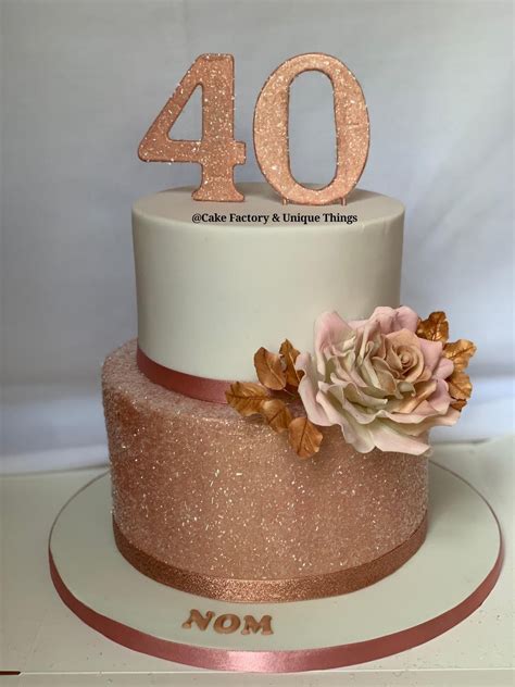 Party & Gifting Rose Gold Hello 40 Cake Topper 40th Birthday ...