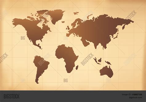 Old World Map Vector Vector & Photo (Free Trial) | Bigstock