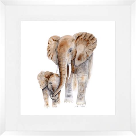 Mom And Baby Elephant Drawing at PaintingValley.com | Explore ...